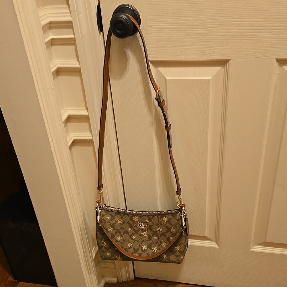 Coach Tan Print Crossbody Bag - Picture 8 of 8